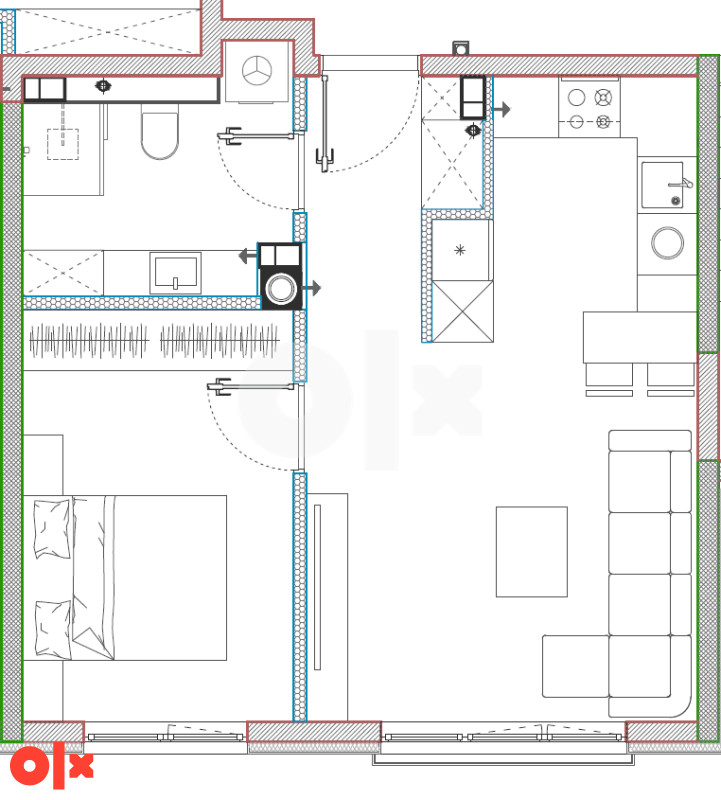 NOVOGRADNJA: Dvosoban stan 39.5m2, Dobrinja - ZettaNekretnine 6