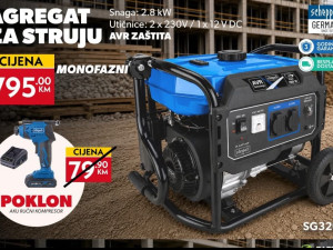 AGREGAT SCHEPPACH BENZINSKI 2,8KW GENERATOR STRUJE 2800w