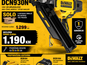 AKU PIŠTOLJ DeWALT ZA EKSERE DCN930N 18V 90mm