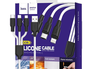USB kabl 3in1 microUSB type C Lightning 12 met 2 A
