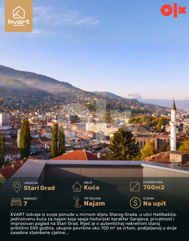 Kuća Sarajevo - Stari Grad 300m2 | Kvart Nekretnine