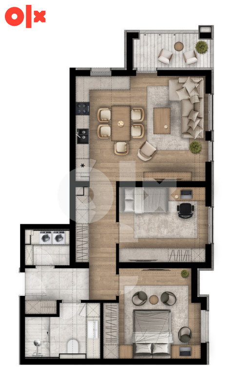 Riverside Sarajevo / trosoban stan 77.4m2 U IZGRADNJI 3