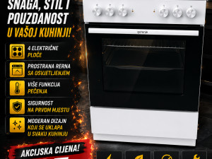Gorenje električni štednjak šporet GE6A10WB 60cm