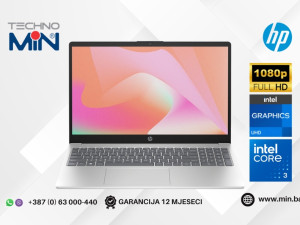 HP Laptop 15-fd0148nm 15.6"  Core 3 100U, 16GB RAM, 512GB SSD