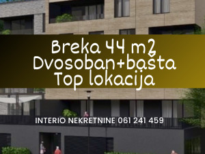 Breka 44 m2 sa privatnom baštom LUX novogradnja mirna lokacija