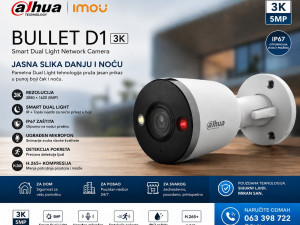 Dahua Bullet sigurnosna wifi kamera 3K 5MP