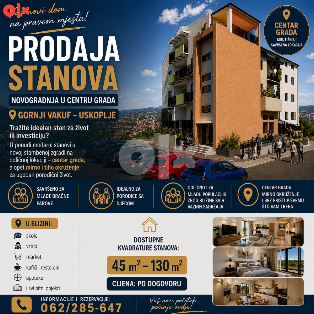 Stanovi i apartmani Gornji Vakuf-Uskoplje