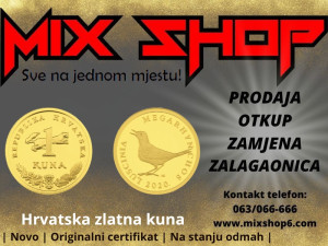 Gold Zlatna Hrvatska kuna 1kn 1 kn HR zlatnik zlato 999,9 24k 24