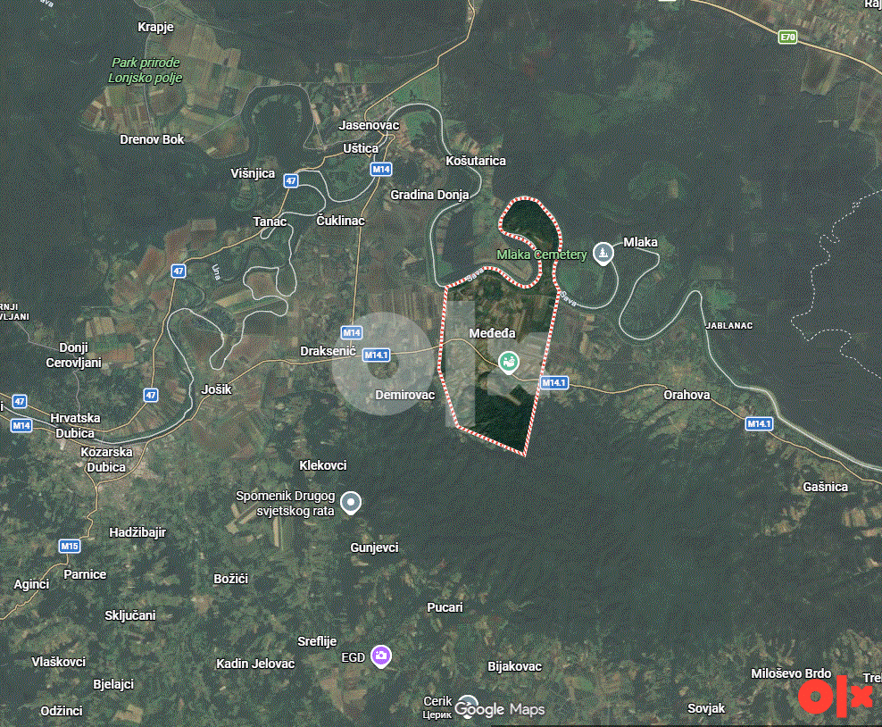 Šuma površine 34236, Međeđa, Kozarska Dubica