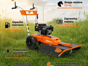 RURIS motorna kosačica kosilica malčer 999K 7,5 KS