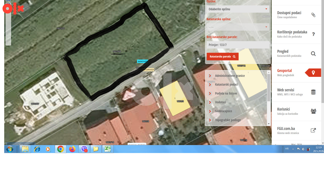 Zemljište Banovići, Ekonomija 600m2