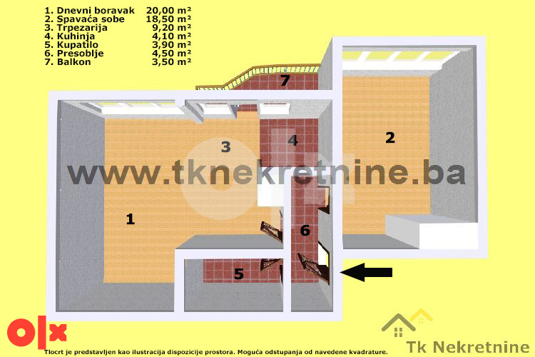 BRČANSKA MALTA! Adaptiran dvosoban stan površine 62 m2 2