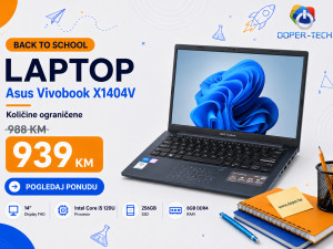 Laptop Asus Vivobook X1404V; i5 120U; 256/8GB DDR4; 14" DOPER B2S