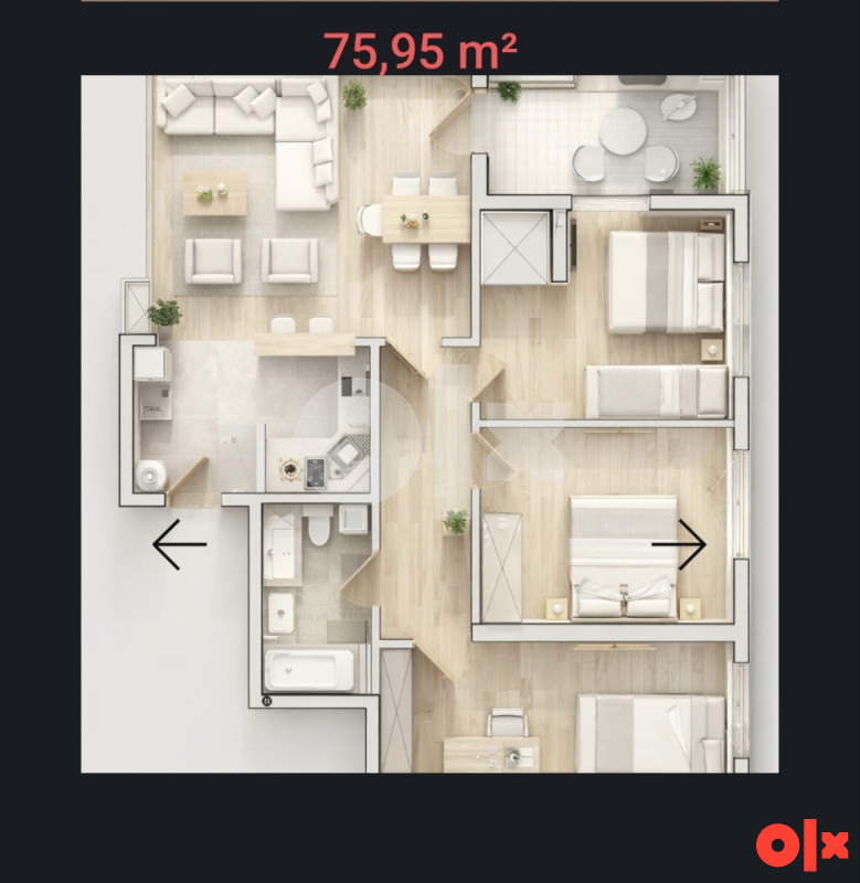 Odlični stanovi na Lušu preko puta Mog marketa 15