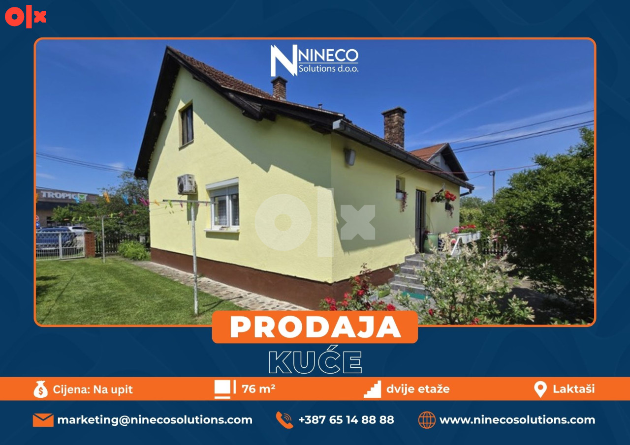 KUĆA - LAKTAŠI - 76 m2