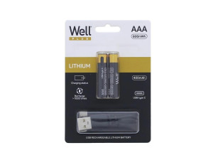 Punjive AAA (R3) Baterije | 400mAh | USB Tip-C Punjenje