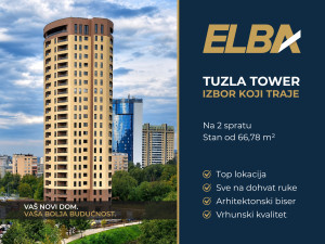TOP PONUDA: NOVI TROSOBAN STAN 66,78 m2  TUZLA TOWER