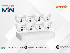 Tenda K8P-4CR 8-kanalni PoE HD set snimač NVR + 8 kamera 4MP