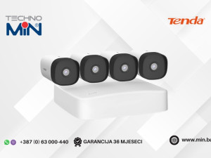 Tenda K4P-4TR 4-kanalni PoE HD set snimač NVR + 4 kamere 4MP