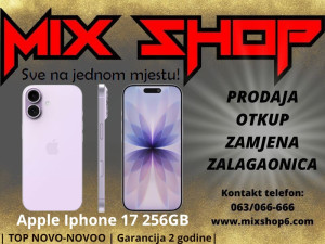 Apple Iphone 17 256GB Ljubičasti NOVOO*Garancija 2 godine* Purple