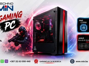 Gaming PC Riotoro - i5-10400F 16GB 256GB SSD 500GB HDD RX 6500 XT