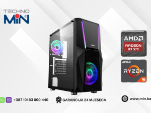 Gaming PC Phantom 2 - Ryzen 5 3500X 16GB 256GB SSD 1TB HDD RX 570