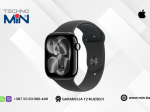 Apple Watch Series 11 GPS 46mm Black Aluminum Case Black Band M/L