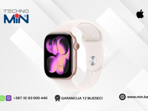 Apple Watch Series 11 GPS 42mm Rose Gold Case, Blush Band S/M