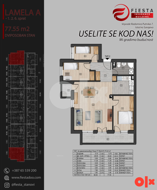 Stan Istočno Sarajevo 78m2 4