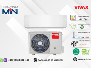 VIVAX ACP-24CH70AERI+ klima 24-ka 7.03kW, A++, Wi-Fi Ready, -20C