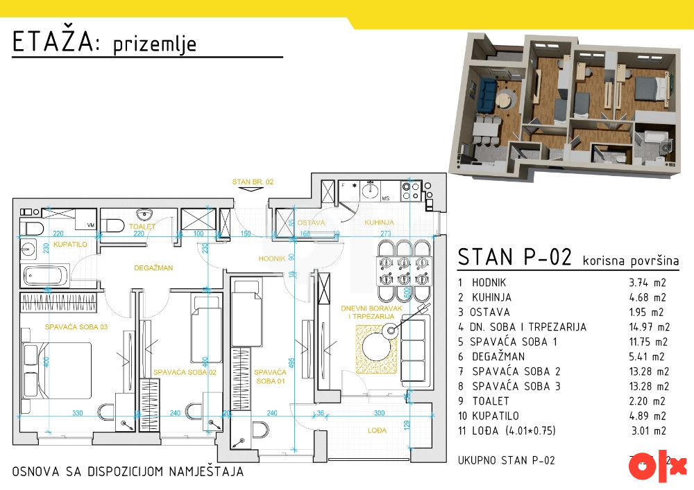 STAN LAKTASI (Centar) 50m2-76m2 novogradnja 8
