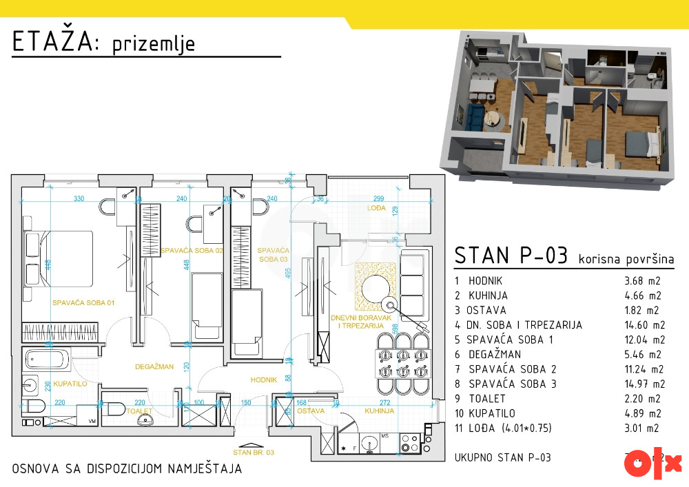 STAN LAKTASI (Centar) 50m2-76m2 novogradnja 9