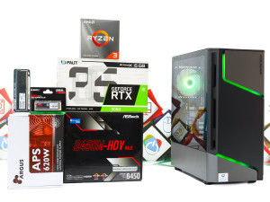 Gaming PC Cougar MX360-17; R3 4100; RTX 3050; 256GB; 8GB DOPER