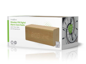 Digitalni Radio Sa Satom | FM | Alarm | Temperatura | Drveni |