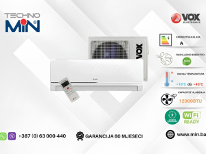 VOX SFG12-SC 12ka ON/OFF klima, 3.52kW, R410a, A, samo hlađenje