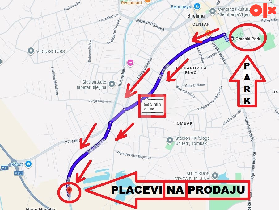Zemljište Bijeljina Plac od 860m2