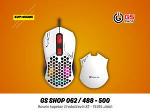 Miš X-trike me GM-316W gaming bijeli 7200DPI
