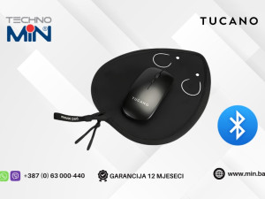 Tucano Topo Wireless Miš + Podloga BTOPOMPWM-BK 1600 DPI, Black