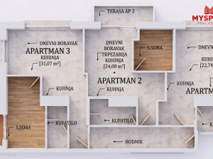 MY SPACE/ Investicijski stan/ Stari Grad/ 87 m2