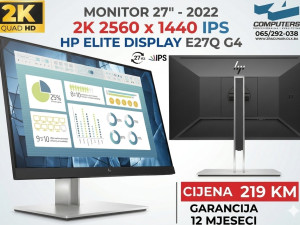 MONITOR HP E27Q G4 -  2560X1440 IPS 2K QHD - 2022