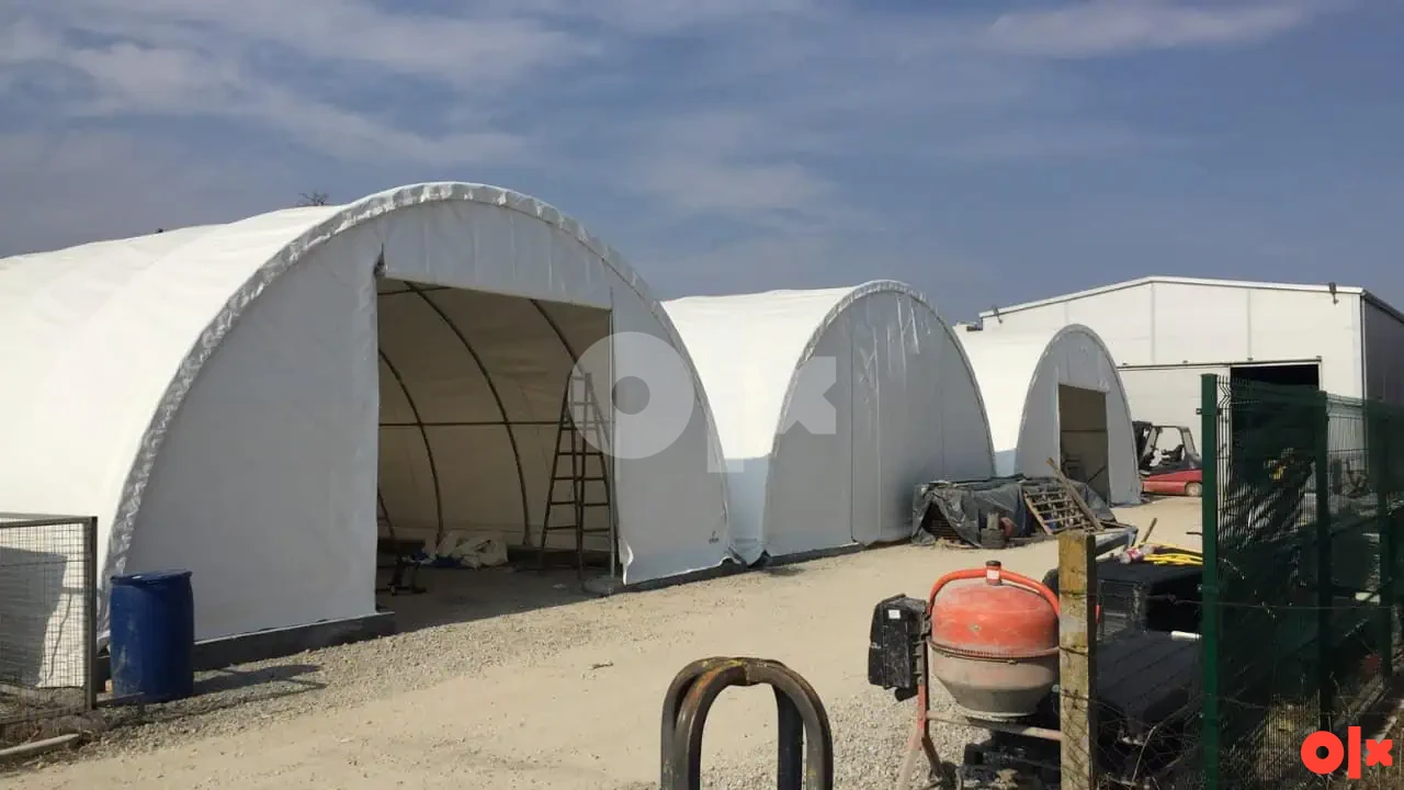 Montažni pocinčani industrijski šatori R Frame 110m2 i 183 m2 3