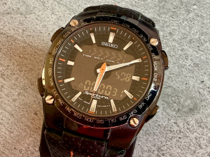 Sat SEIKO SPORTURA GMT World Timer Ana-Digi Sapphire Glass