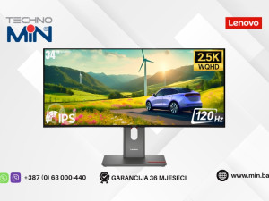 Monitor Lenovo ThinkVision -34 Curved IPS Black, WQHD, 120Hz, 4ms