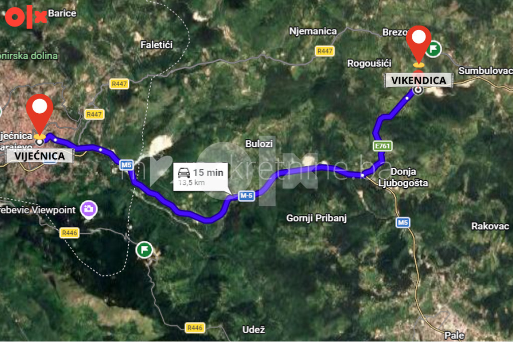 m2: Vikendica 65m2 / parcela 500m2 / Mokro - Pale 18