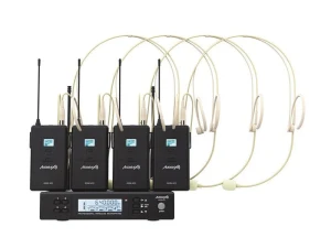 Bežični mikrofon sa 4 naglavna  mikrofona Audibax AWM 403