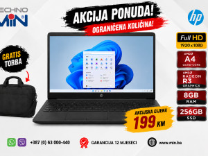 HP 15-rb037nm - 15.6" Full HD, AMD A4-9120, 8GB RAM, 256GB SSD