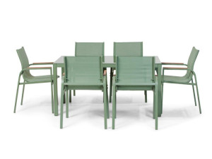Green Bay Baštenski Set Sto + 6 Stolica Olive (A+B)