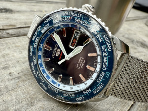 Sat SEIKO 5 SPORTS World Timer AUTOMATIC 24 JEWELS 100M