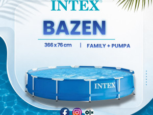 BAZEN INTEX 366X76 METAL FRAME SA PUMPOM - 28212