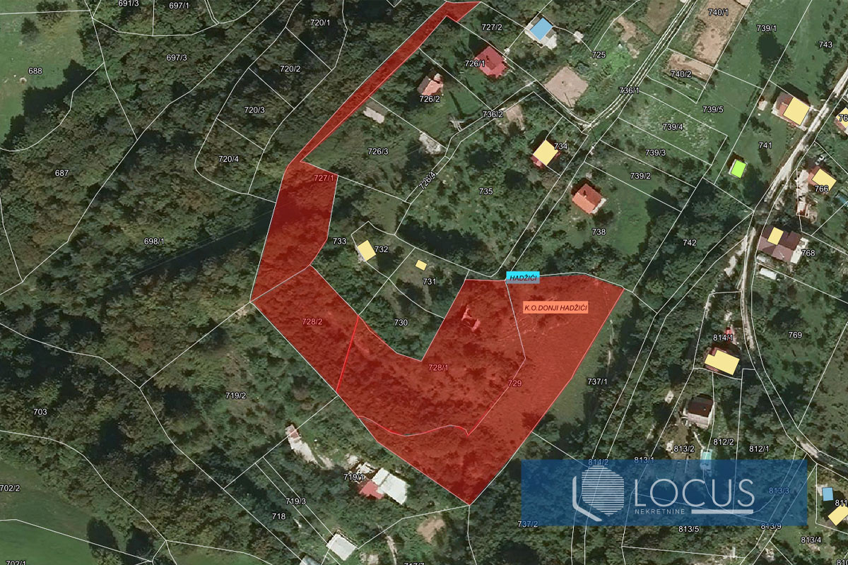 LOCUS: Zemljište površine 8.291m2, Ušivak, Hadžići 14